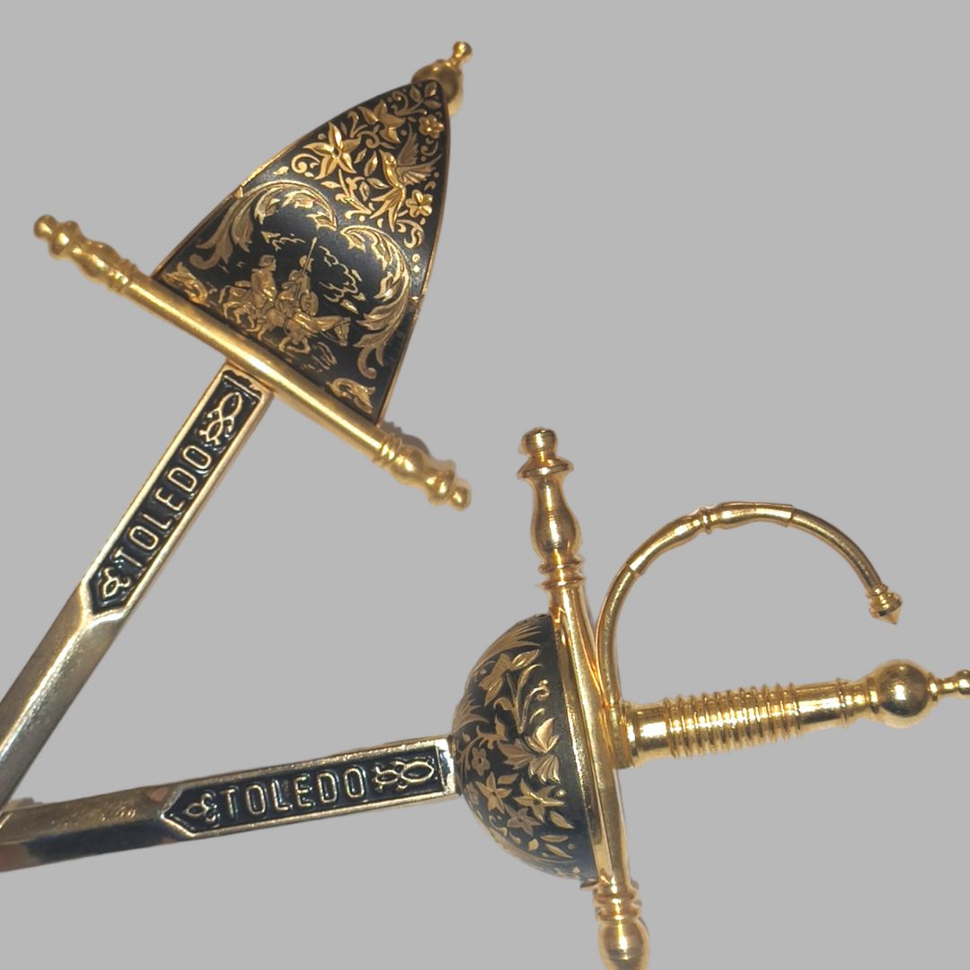 Replicas Of Spain Toledo Swords gold Damascene